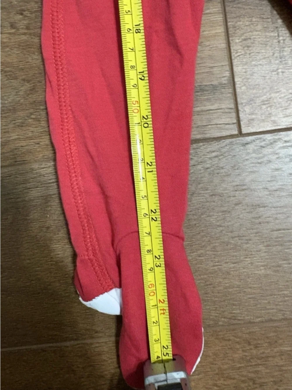 The Beaufort Bonnet Company unisex Baby  Red Footie Pajamas Zipper Size 6-12m NW